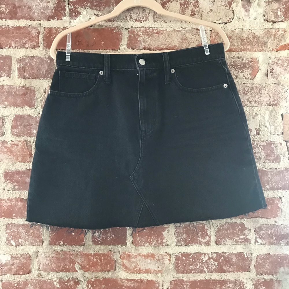Madewell Black Denim Skirt